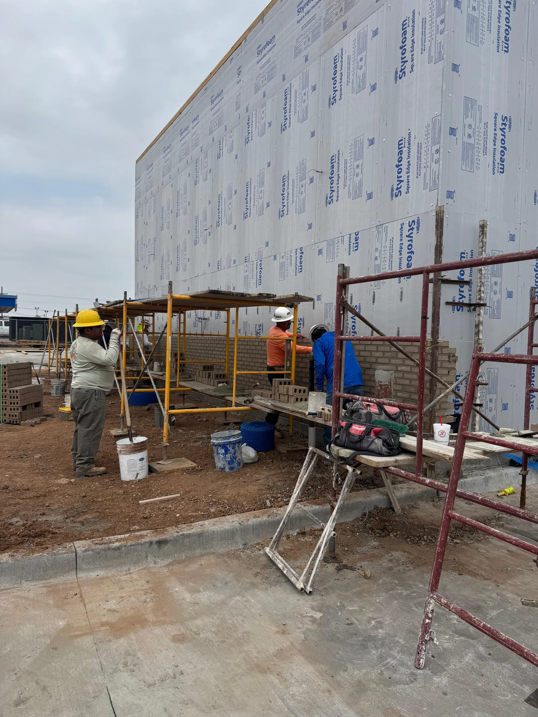 Commercial masonry crew